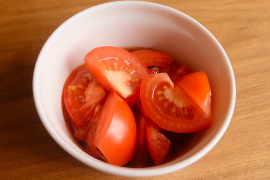 トマトのめんつゆマリネの画像
