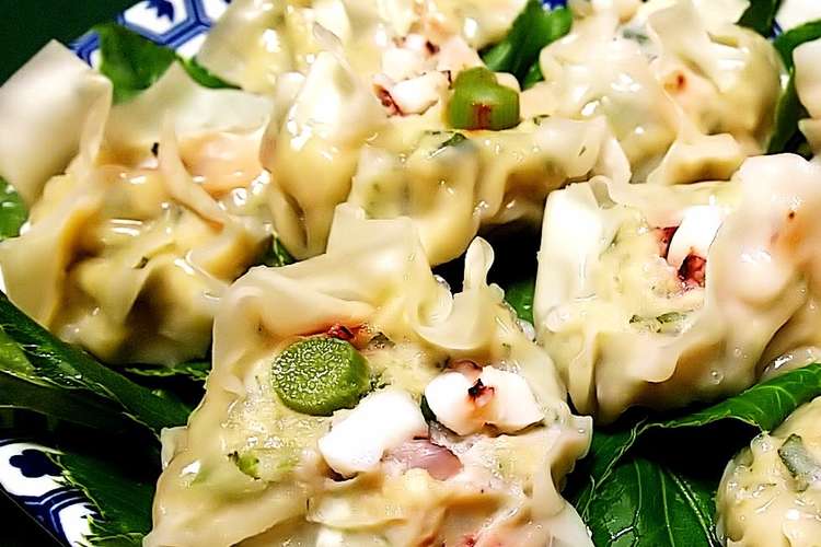 箸がススム 赤イカとあしたばの焼売 レシピ 作り方 By 東京愛らんど クックパッド 簡単おいしいみんなのレシピが363万品