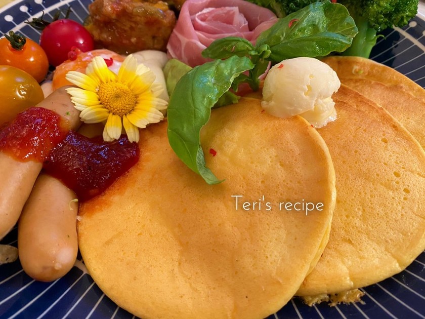 低糖質グルテンフリー豆腐スフレパンケーキ