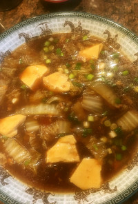 家では麻婆豆腐と呼ばれている中華スープ