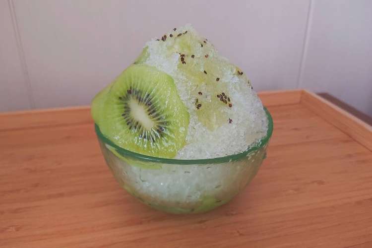 暑い日にさっぱりフレッシュキウイのかき氷 レシピ 作り方 By 伽羅 クックパッド 簡単おいしいみんなのレシピが357万品