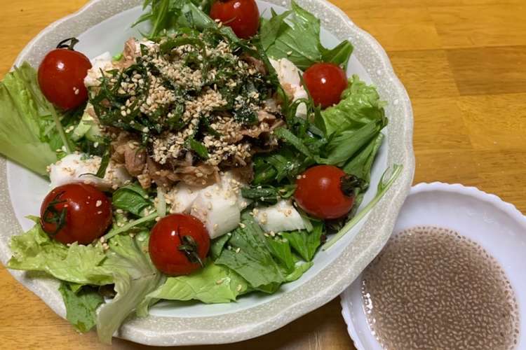 シーチキンと塩昆布のサラダ チアシード レシピ 作り方 By おっかぁ クックパッド 簡単おいしいみんなのレシピが376万品