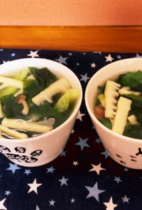 破竹とロメインレタスの食物繊維スープ