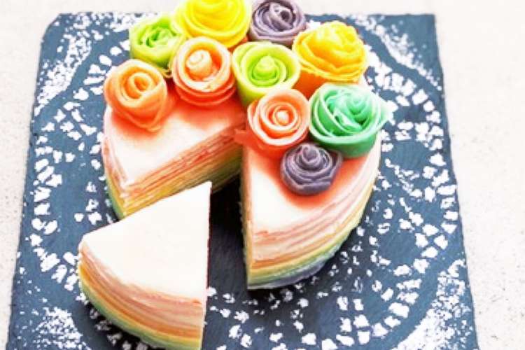 レインボー米粉レアチーズミルクレープ レシピ 作り方 By Lelisblanc クックパッド 簡単おいしいみんなのレシピが349万品