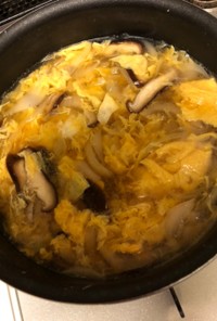 椎茸と玉ねぎの玉子スープ(醤油味)
