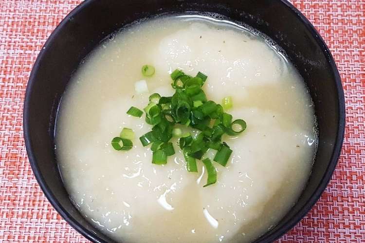 長芋 山芋 のすりおろし団子の味噌汁 レシピ 作り方 By Sonomihan クックパッド 簡単おいしいみんなのレシピが355万品