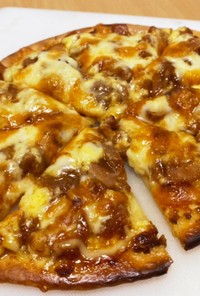 韓国海苔と照り焼きチキンのピザ