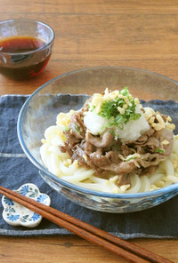 簡単☆牛しぐれのねぎおろし冷やしうどん