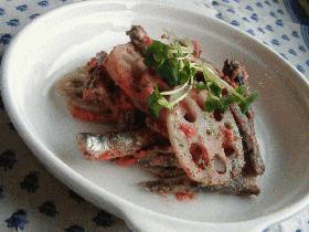 ひこいわしと明太子の白ワイン煮
