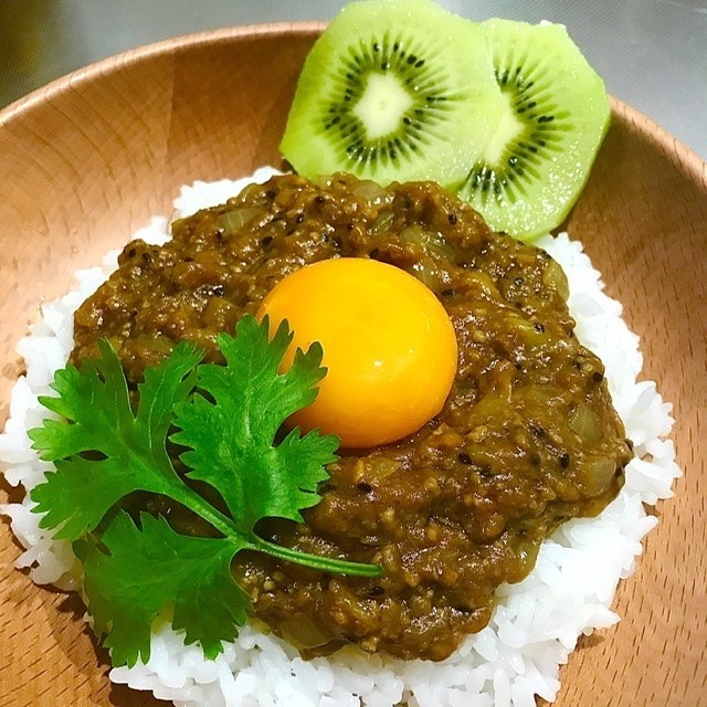 レンジで簡単 キウイのキーマカレー レシピ 作り方 By スパイスこや クックパッド