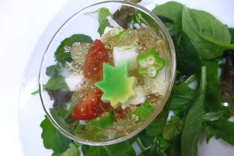 生麩レシピ 夏野菜とかえで麸の和風ジュレ レシピ 作り方 By 京なまふ麸藤 クックパッド 簡単おいしいみんなのレシピが372万品