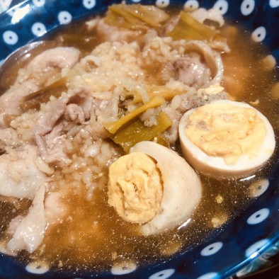 卵入り角煮風ダイエットスープご飯の写真