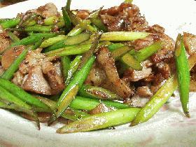 スタミナ!にんにくの芽と豚肉の炒め