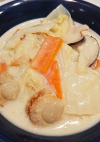 白菜と帆立の中華風クリーム煮