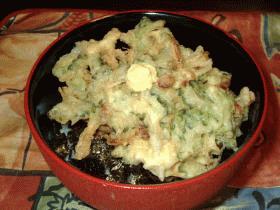 ゴーヤとなっとう食う(納得!?)かきあげ丼
