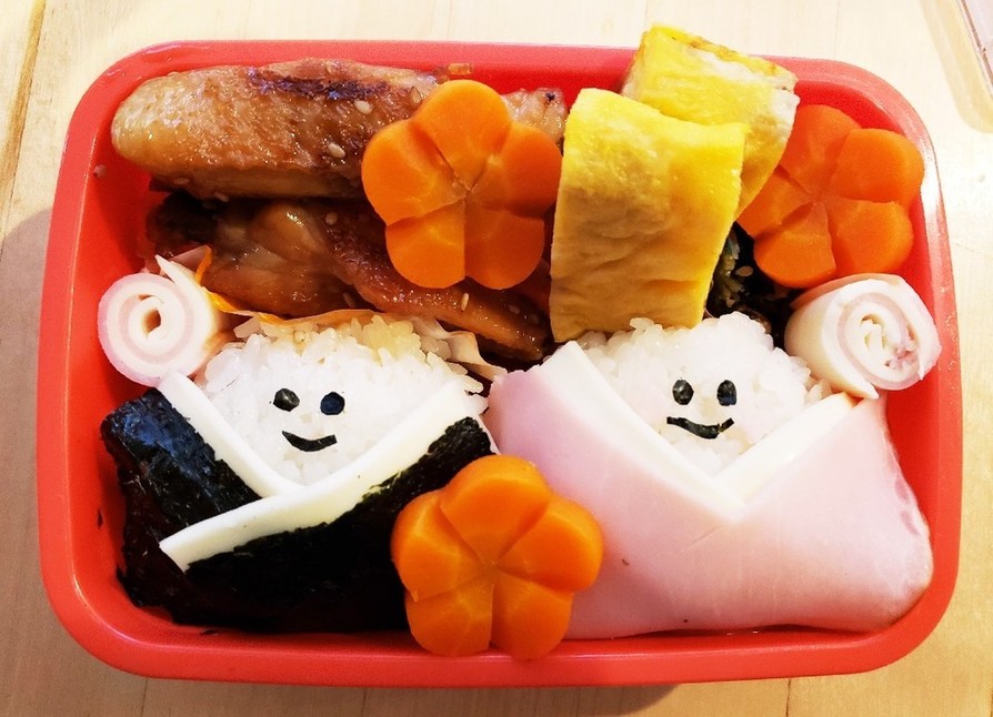 幼稚園のお弁当第55段!!ひなまつり♪の画像