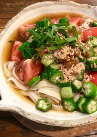 簡単♡ツナと野菜の冷やし素麺(うどん)