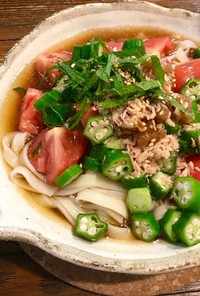 簡単♡ツナと野菜の冷やし素麺(うどん)
