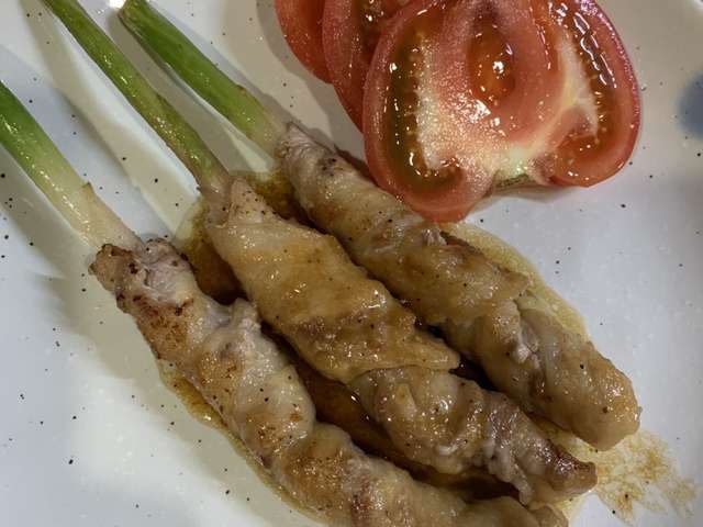 葉 生姜 肉 巻き