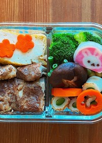 牛切り落とし肉巻き豆腐でダイエット弁当③