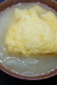 糸島鯛液みそ　半熟卵の油揚げお味噌汁