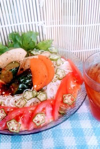 ゴロゴロ野菜ナムルのソーメンビビンバ