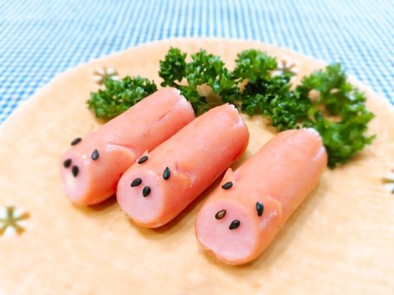 お弁当に☆豚さんウインナー♬の写真