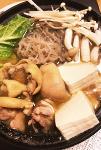 鶏モモ肉と白菜のほうじ茶鍋