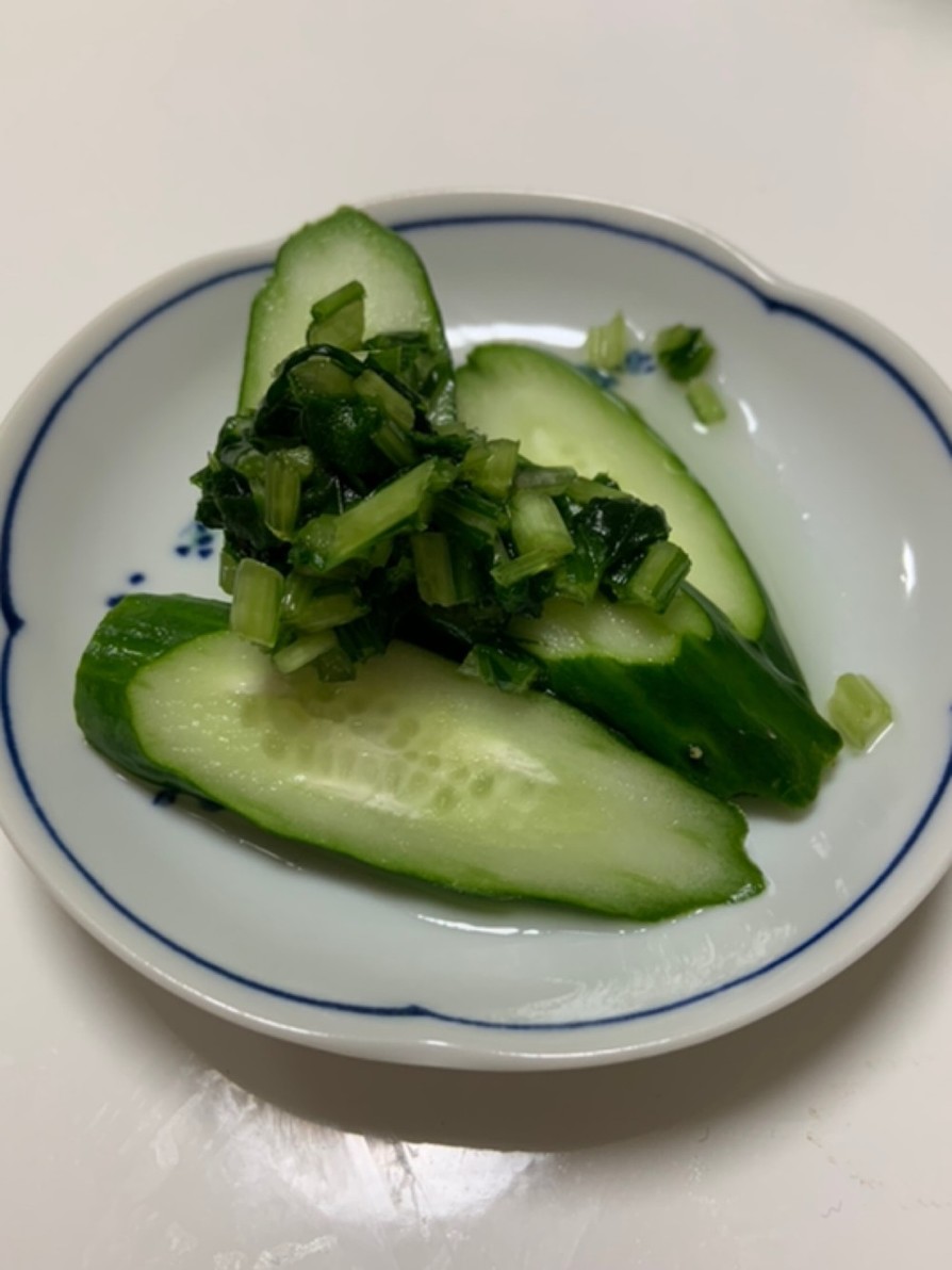 漬けない　壬生菜のお漬物で胡瓜の浅漬け風の画像