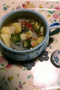 夏野菜タップリ洋風スープ(^q^)☺⛄☕