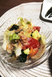 【生姜入り】トマト胡瓜レタスのサラダ