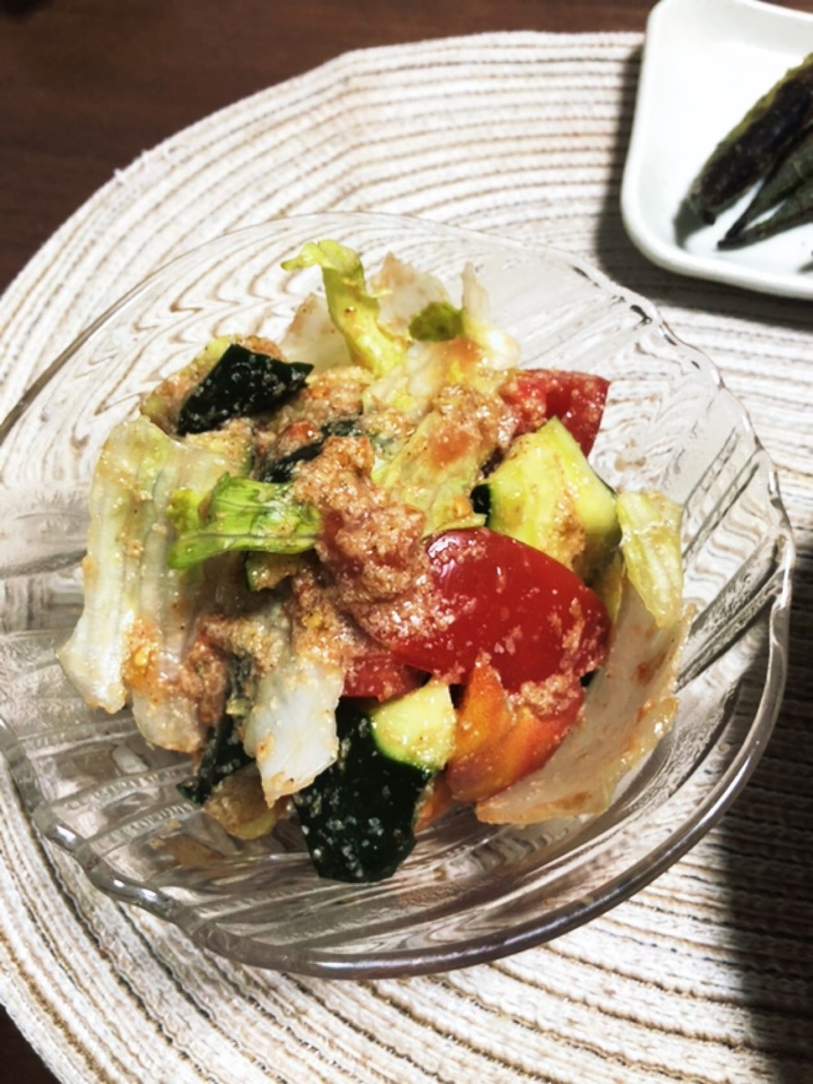 【生姜入り】トマト胡瓜レタスのサラダの画像