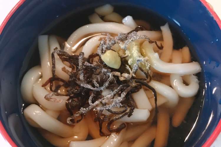 塩こんぶとわさびの 冷たい麦茶うどん レシピ 作り方 By クックまいななパパ クックパッド