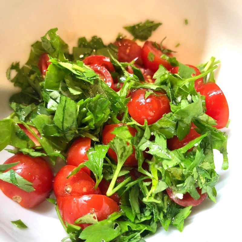 パセリの柑橘系サラダのレシピ