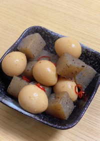 簡単！こんにゃくとうずらの煮物~煮卵~