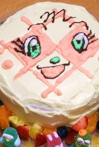 メロンパンナちゃんのデコレーションケーキ