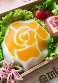 【簡単】キャラ弁 薔薇 薄焼き卵