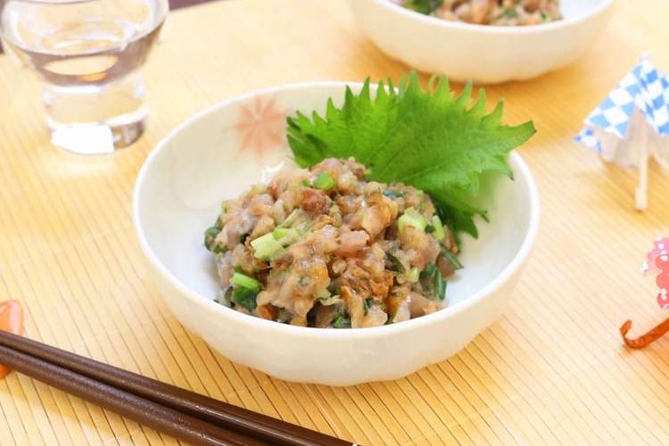 ご飯にも おつまみにも あじのなめろう レシピ 作り方 By 内堀醸造 クックパッド 簡単おいしいみんなのレシピが350万品