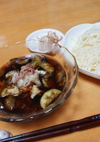 簡単美味しい！豚肉と茄子の素麺