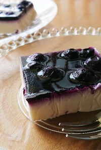 レアチーズケーキ★ブルーベリーソース