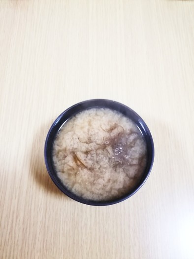 ❤️冷凍もずく❤️の味噌汁の写真
