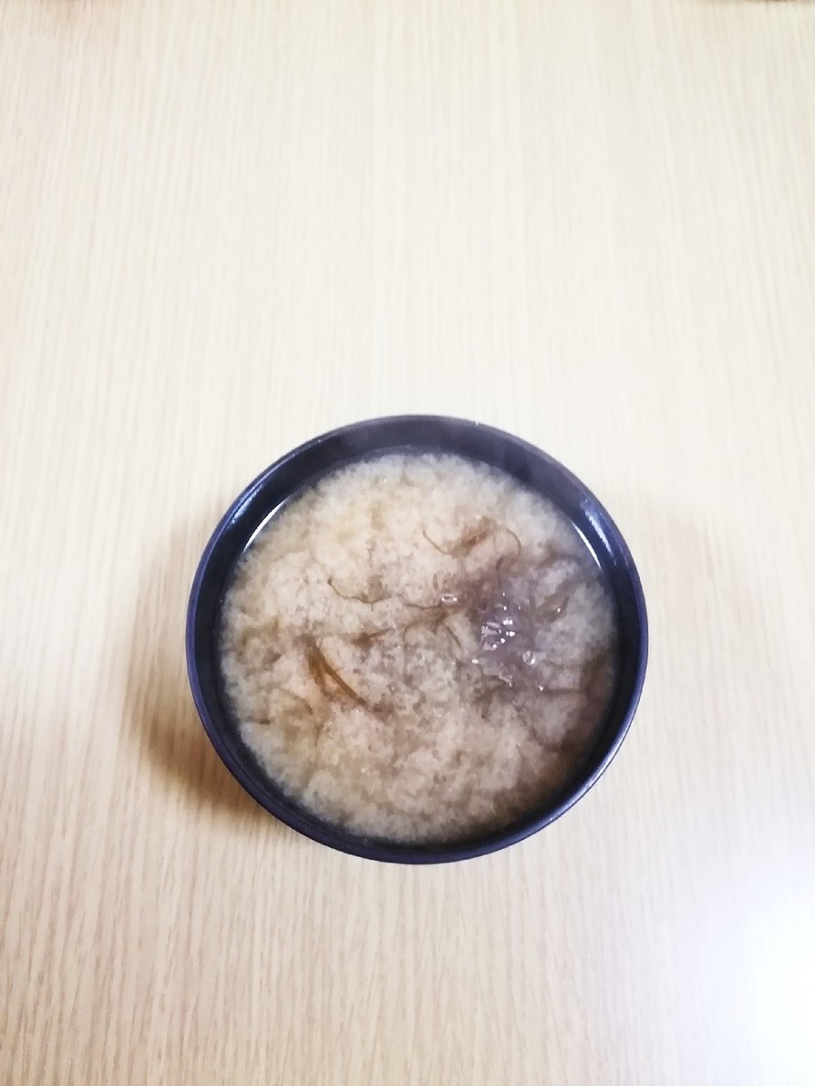 ❤️冷凍もずく❤️の味噌汁の画像