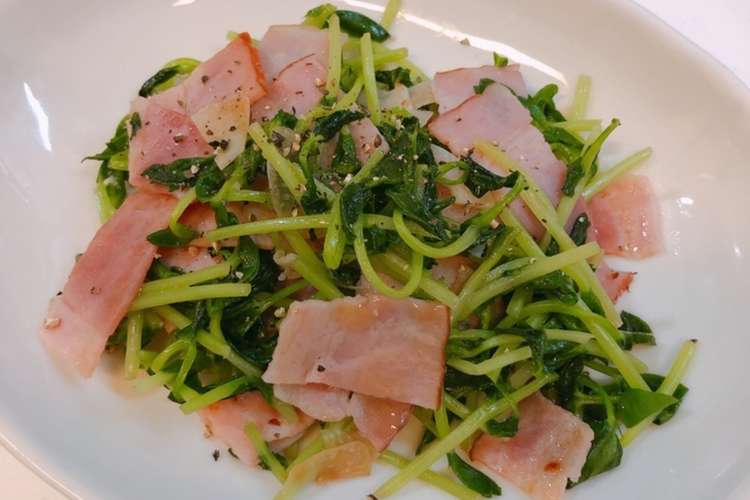 豆苗とベーコンのにんにく炒め レシピ 作り方 By Akitchen クックパッド 簡単おいしいみんなのレシピが356万品