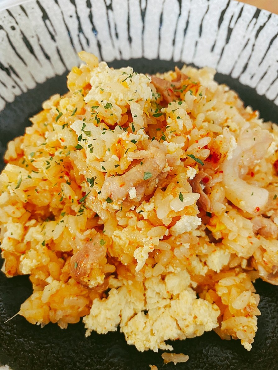 【ダイエット飯】炊飯器de豚キムチ炒飯☆の画像