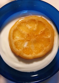 レモンシロップ のレモンヨーグルト