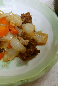 ✨牛肉の檸檬炒め＆豆腐とミョウガの味噌汁