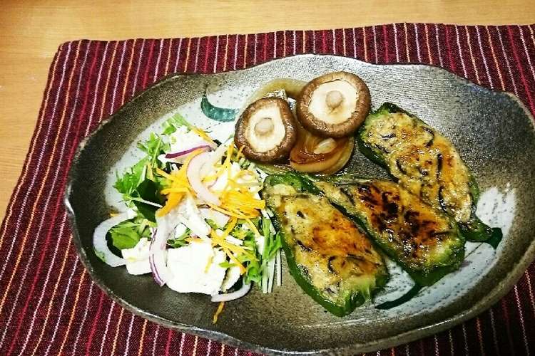 ピーマンのひじきごぼうつくね詰め レシピ 作り方 By ばばチャン クックパッド 簡単おいしいみんなのレシピが353万品