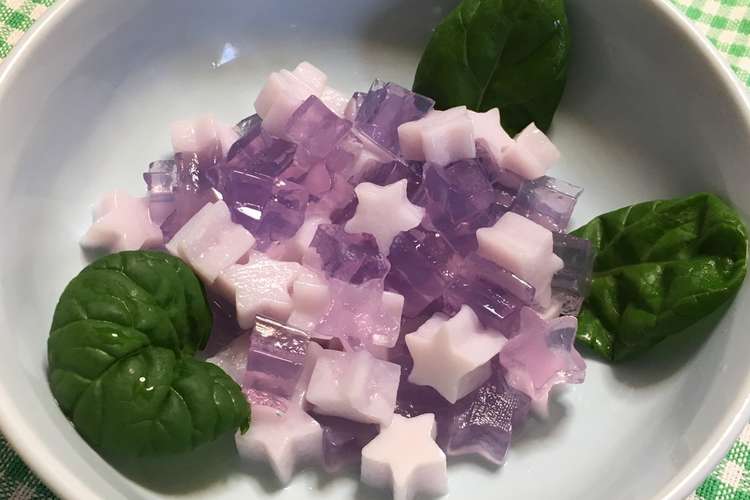 金時草の茹で汁 紫陽花デザート レシピ 作り方 By 農園たや クックパッド 簡単おいしいみんなのレシピが357万品