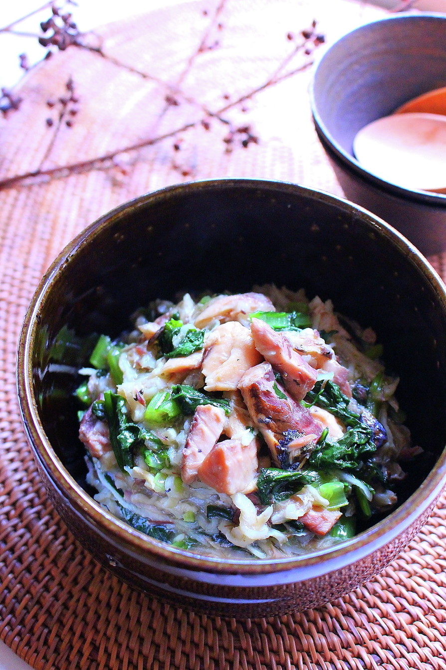 小松菜と切干大根のサバ缶味噌炒めの画像