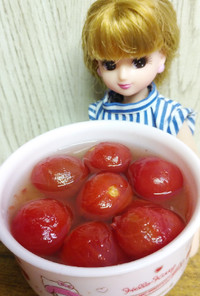 リカちゃん♡ミニトマトの梅肉蜂蜜甘酢漬け